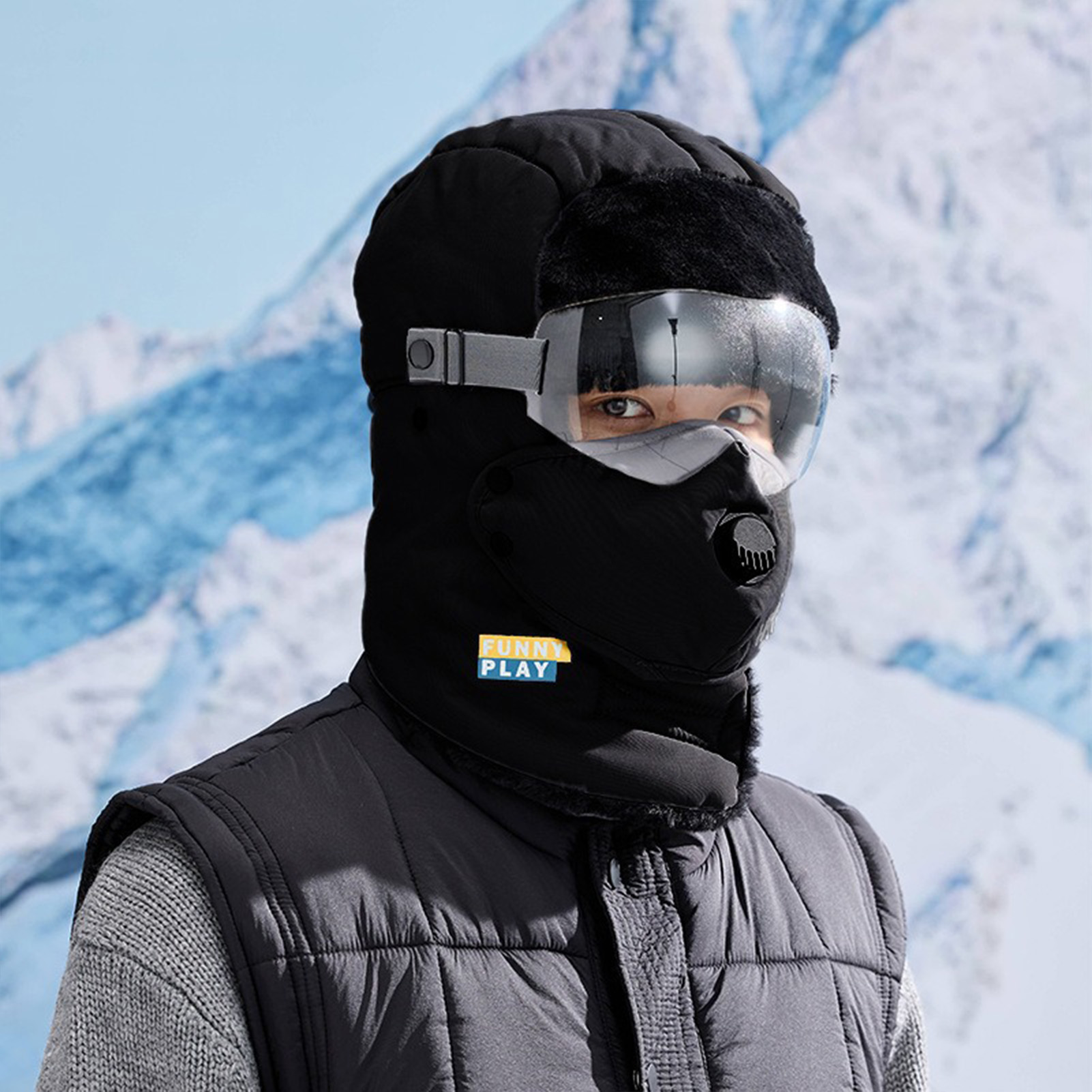Cycling Gear Cold Weather - Topi Musim Dingin Termal Berlapis Bulu