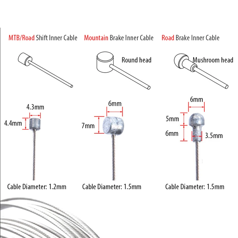 5 buah 2M garis rem sepeda MTB - Cycling Gear Parts ulasan dan harga